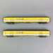 2 voitures La Poste, PE UIC, livrée jaune / blanc, Sncf, Ep V - LSMODELS 40447 - HO 1/87