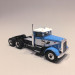 Camion Peterbilt 281, Bleu Clair / Blanc - BREKINA 85754 - HO 1/87