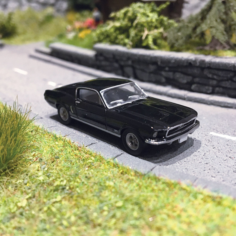 Ford Mustang Fastback GT 1968, Noire - BREKINA 19601 - HO 1/87