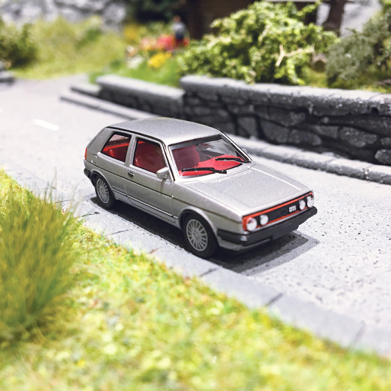 VW Golf 2 GTI, Grise - HERPA 430838002 - HO 1/87