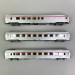 3 voitures A8u, Arux, A4Dtux (fourgon et bar) "TEE Mistral", Sncf, Ep IV - JOUEF HJ4165 - HO 1/87