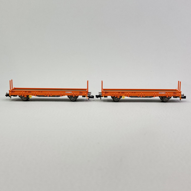 2 wagons plats rebords bas à ranchers Ks, Wascosa, Ep VI - FLEISCHMANN 825752- N 1/160