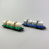 2 wagons silos Uacs à bogies, ZSSK, Ep VI - ROCO 77003 - HO 1/87