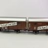 Couplage de 2 wagons couverts Gllh 12 "Dresden", DB, Ep III - ROCO 76558 - HO 1/87