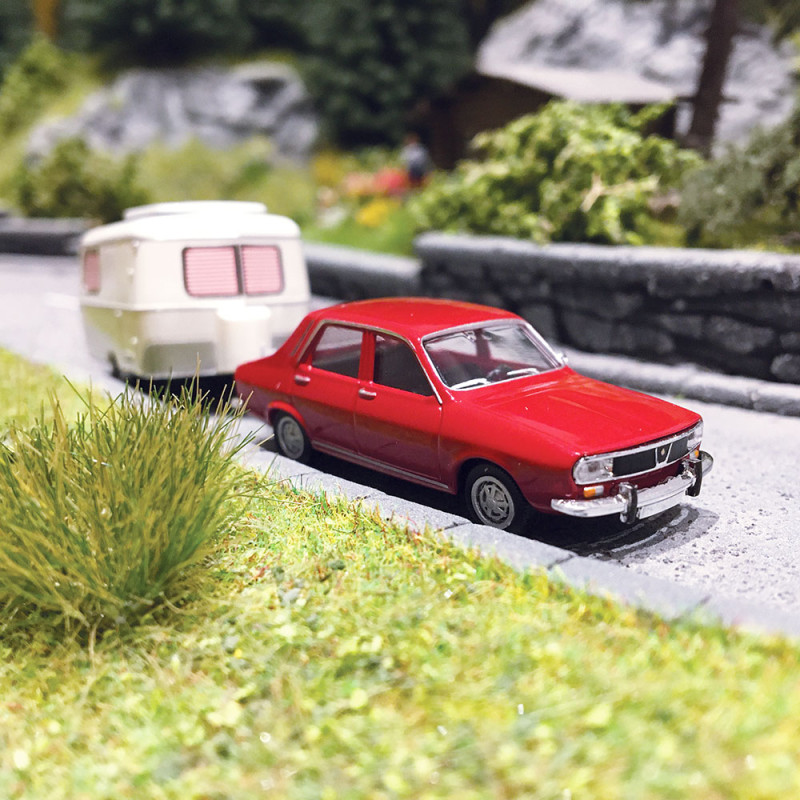 Renault 12 TS + Caravane Eriba - SAI 2229 - HO 1/87