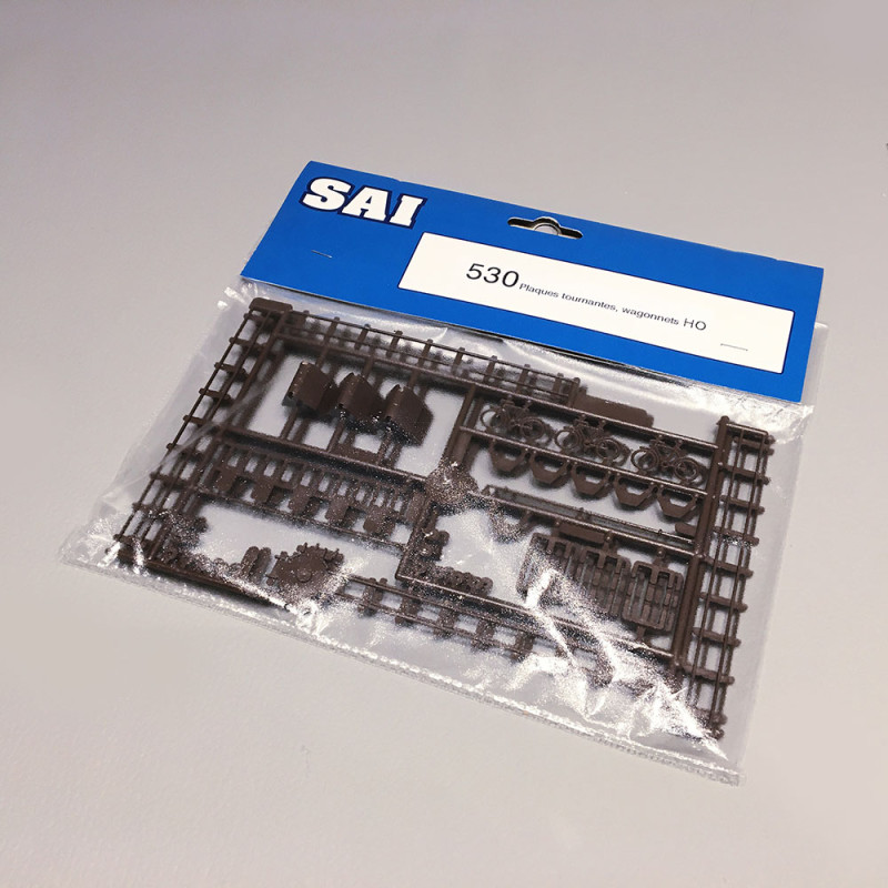 Wagonnets, Plaque tournante et rails-HO 1/87-SAI 530