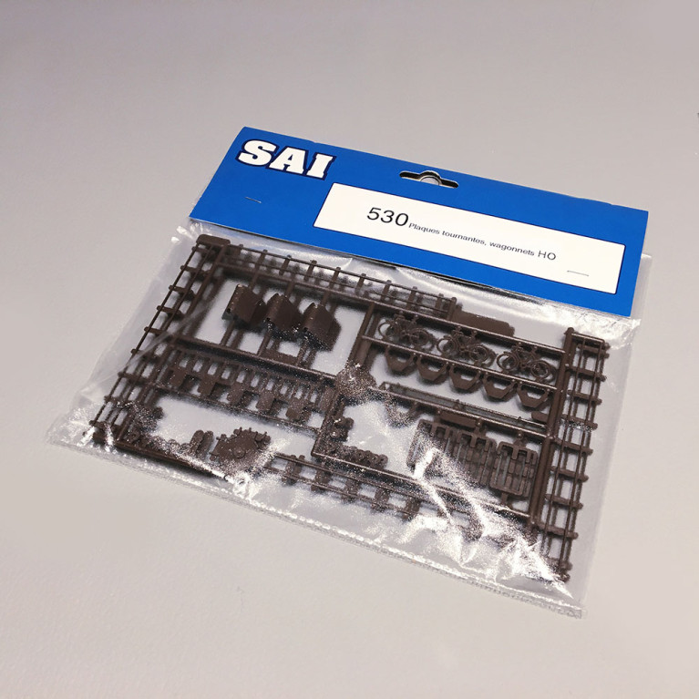 Wagonnets, Plaque tournante et rails-HO 1/87-SAI 530