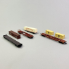 3 wagons de transport de marchandises, DB, Ep IV - MINITRIX 18702 - N 1/160