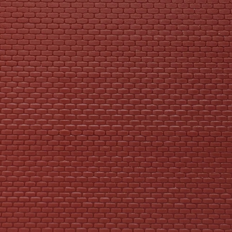 Plaque mur briques rouges-HO-1/87-AUHAGEN  52412