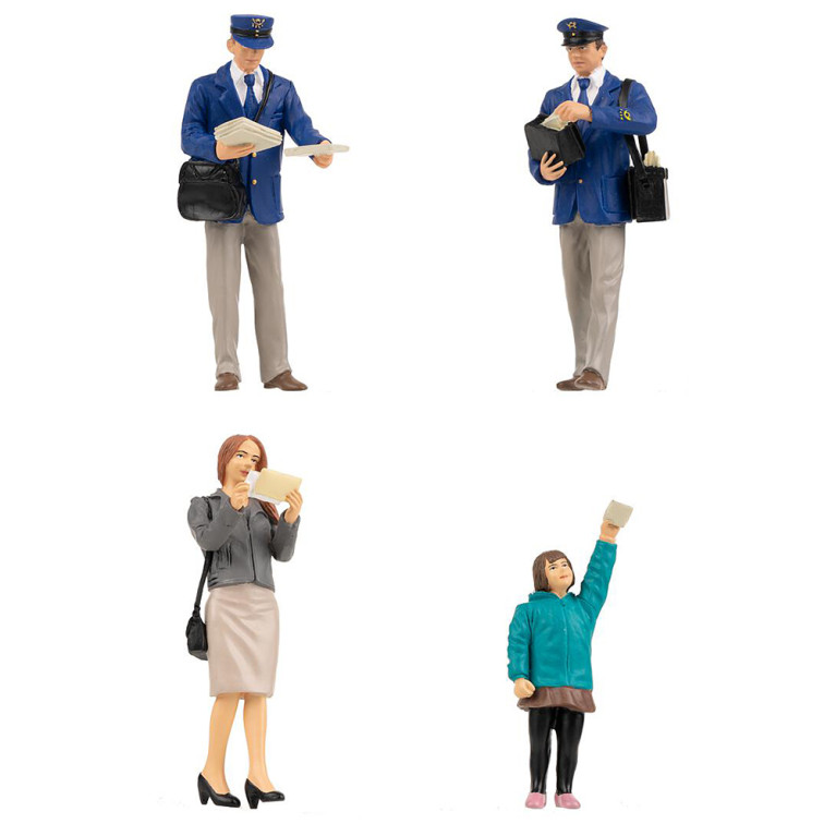 Personnages au bureau de Poste (x4) - POLA 331516 - G 1/22.5