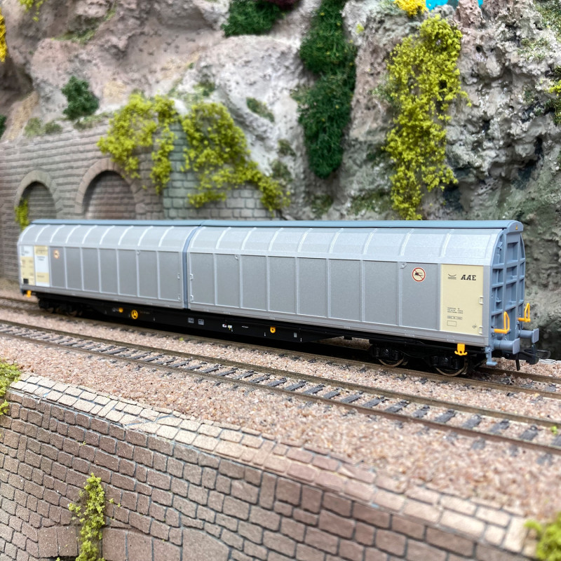 Wagon HO ELECTROTREN 5512 - Parois Coulissantes TRANSWAGGON DB - Échelle HO - Occasion