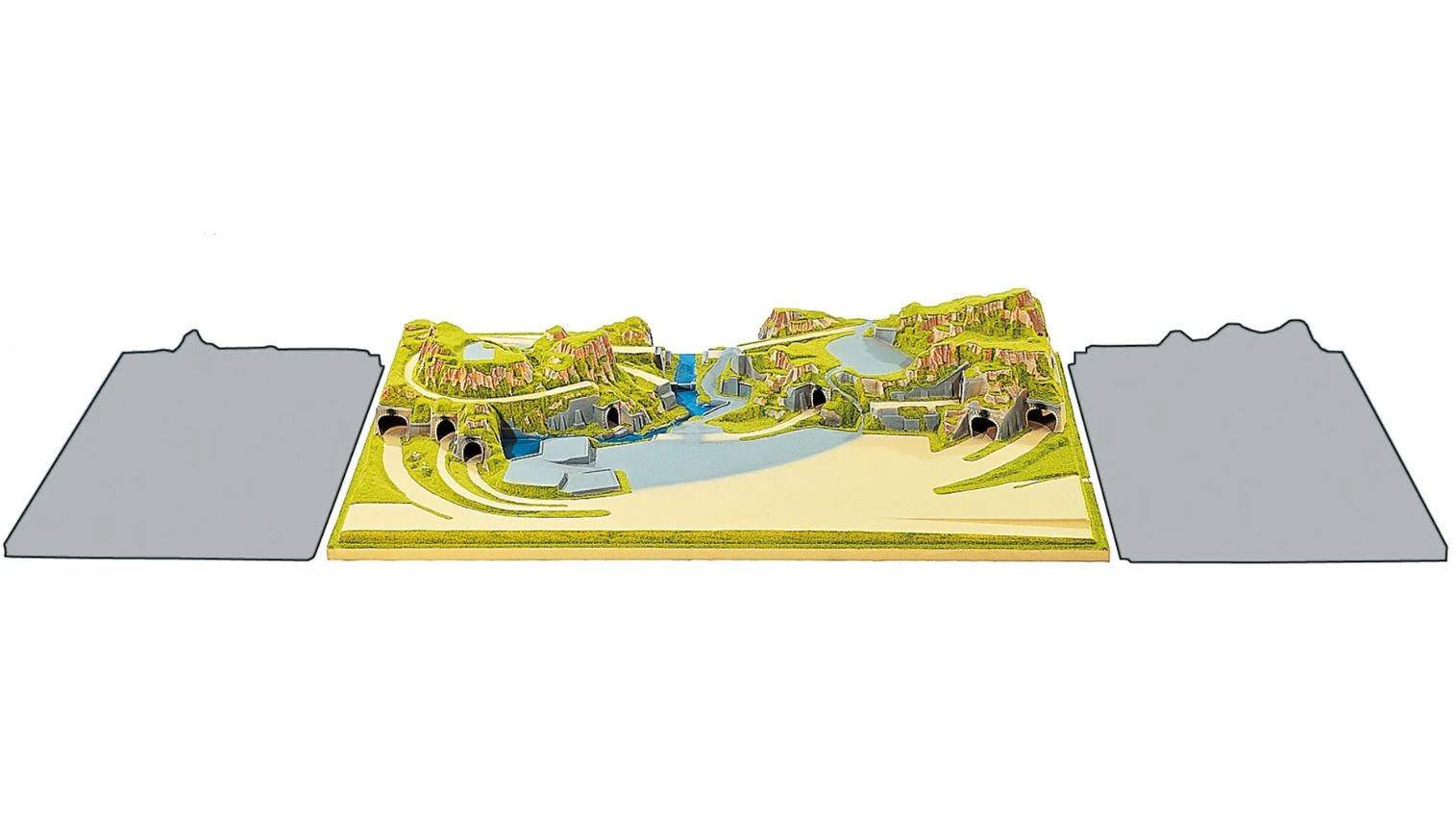 Miniatures : Noch 84830 - Plateau Baden-Baden 1:160, 1:220, 175 x 100 cm