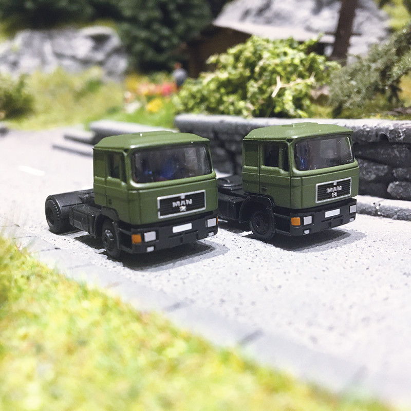 Camions, tracteurs, MAN F90 SZM, Kaki (x2) - MINIS LC4065 - N 1/160