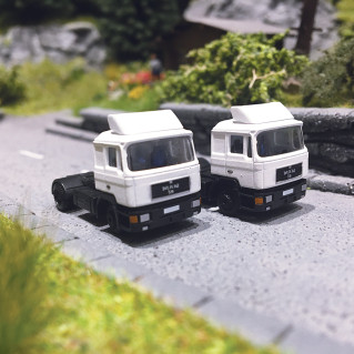 Camions, tracteurs, MAN F90 SZM, Blanc (x2) - MINIS LC4064 - N 1/160