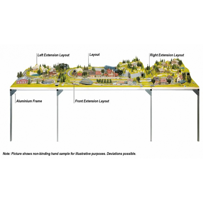 Complément cadre aluminium pour plateau 175cm x 100cm - NOCH 62475 - N 1/160