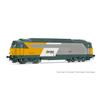Locomotive diesel BB 67210, Infra, logo Casquette, Sncf, Ep V - JOUEF HJ2448 - HO 1/87