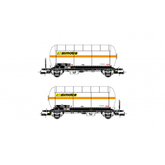 2 wagons citerne transport de gaz, "Simotra", Sncf, Ep IV - JOUEF HJ6265 - HO 1/87
