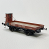 Wagon plat rebords bas avec guérite Xw, DRG, Ep II - BRAWA 48044 - HO 1/87