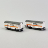 2 wagons couvert Gms (ex K3) maintenance, Sersa, Ep V - HOBBYTRAIN H24253 - N 1/160