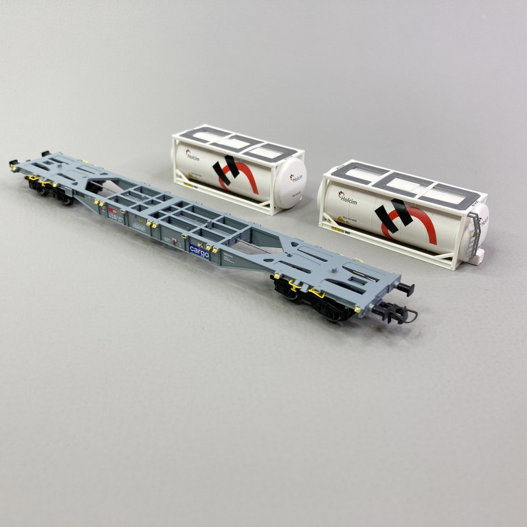 Wagon porte conteneurs "Holcim", SBB, Ep VI - ROCO 76943 - HO 1/87