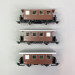 3 voitures type Biho/s, voie étroite HOe, ÖBB, Ep IV - ROCO 34103 - HOe 1/87