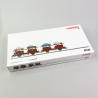 2 wagons porte autos type Laaes, avec voitures, DB, EP IV - MARKLIN 46129 - HO 1/87