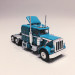 Camion Peterbilt 359 Turquoise / Blanc - BREKINA 85710 - HO 1/87