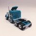 Camion Peterbilt 359 Turquoise / Blanc - BREKINA 85710 - HO 1/87