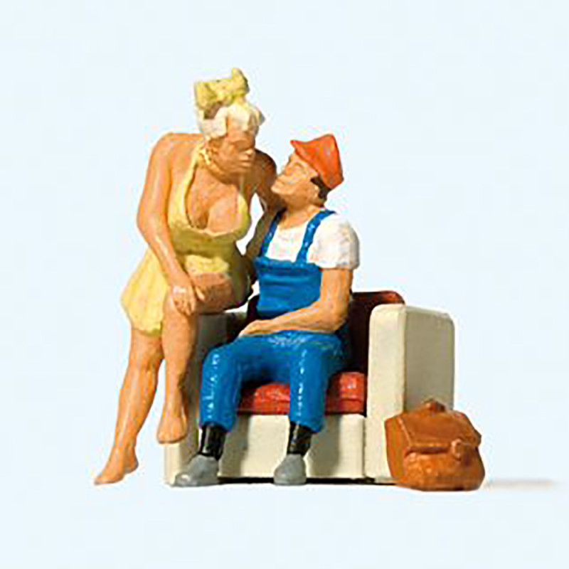 Couple à la maison - PREISER 28182 - HO 1/87