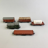 Convoi de 5 wagons de marchandises, DR, Ep III - TRIX 24075 -  HO 1/87