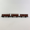 3 wagons couverts transport de marchandises, ÖBB, EP III - MARKLIN 46398 - HO 1/87