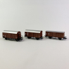 3 wagons couverts transport de marchandises, ÖBB, EP III - MARKLIN 46398 - HO 1/87