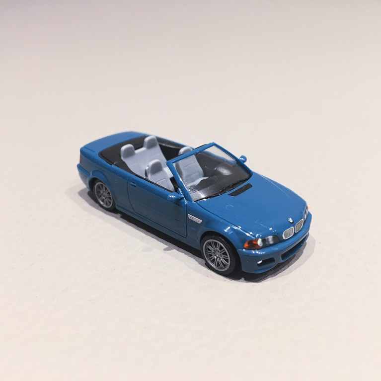 BMW M3 E46 Cabriolet, Bleu Laguna Seca - HERPA 22996002 - 1/87