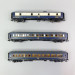 3 voitures Flèche d'or, 2 voiture lits Lx et 1 fourgon, CIWL, Ep III - ARNOLD HN4403 - N 1/160