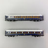 2 voitures Simplon "Orient Express" Pullman, voiture lits Lx, VSOE, Ep IV et V - ARNOLD HN4400 - N 1/160