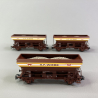 3 wagons trémie Fc 090, 2 essieux, H.F.WIEBE, Ep VI - TRIX 24142 -  HO 1/87