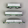 3 wagons de marchandises, couvert, trémie et tombereau, ADIF, Ep V et VI - ARNOLD HN6553 - N 1/160