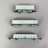 3 wagons de marchandises, couvert, trémie et tombereau, ADIF, Ep V et VI - ARNOLD HN6553 - N 1/160