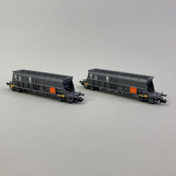 2 wagons trémie Faoos, CAPCOL / EDF, Sncf, Ep IV - ARNOLD HN6550 - N 1/160