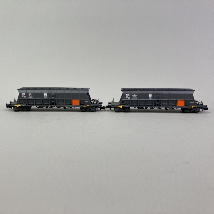 2 wagons trémie Faoos, CAPCOL / EDF, Sncf, Ep IV - ARNOLD HN6550 - N 1/160