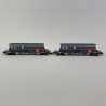 2 wagons trémie Faoos, CAPCOL / EDF, Sncf, Ep IV - ARNOLD HN6550 - N 1/160