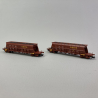 2 wagons trémie Faoos, SEMAT / CARFE, Renfe, Ep IV et V - ARNOLD HN6551 - N 1/160