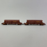 2 wagons trémie Faoos, SEMAT / CARFE, Renfe, Ep IV et V - ARNOLD HN6551 - N 1/160