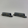 2 wagons trémie Faoos, SIMOTRA, Sncf, Ep IV - ARNOLD HN6549 - N 1/160