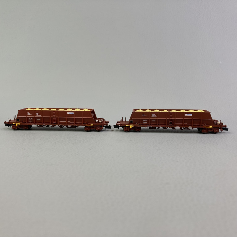 2 wagons trémie Faoos, Transfesa, Renfe, Ep IV et V - ARNOLD HN6552 - N 1/160