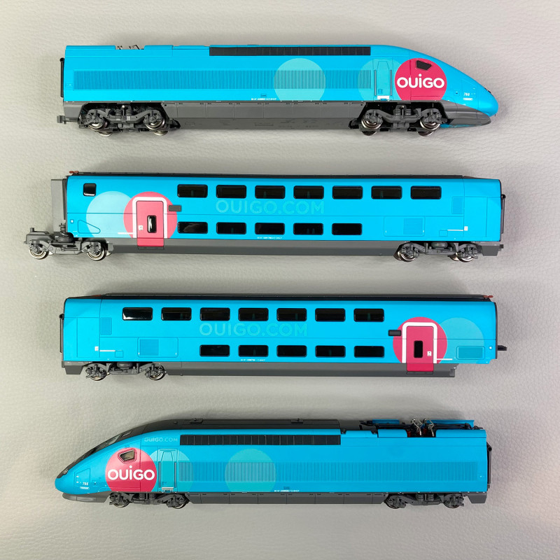 TGV Duplex "Ouigo" rame 766, 4 éléments, Sncf, Ep VI - JOUEF HJ2413 - HO 1/87