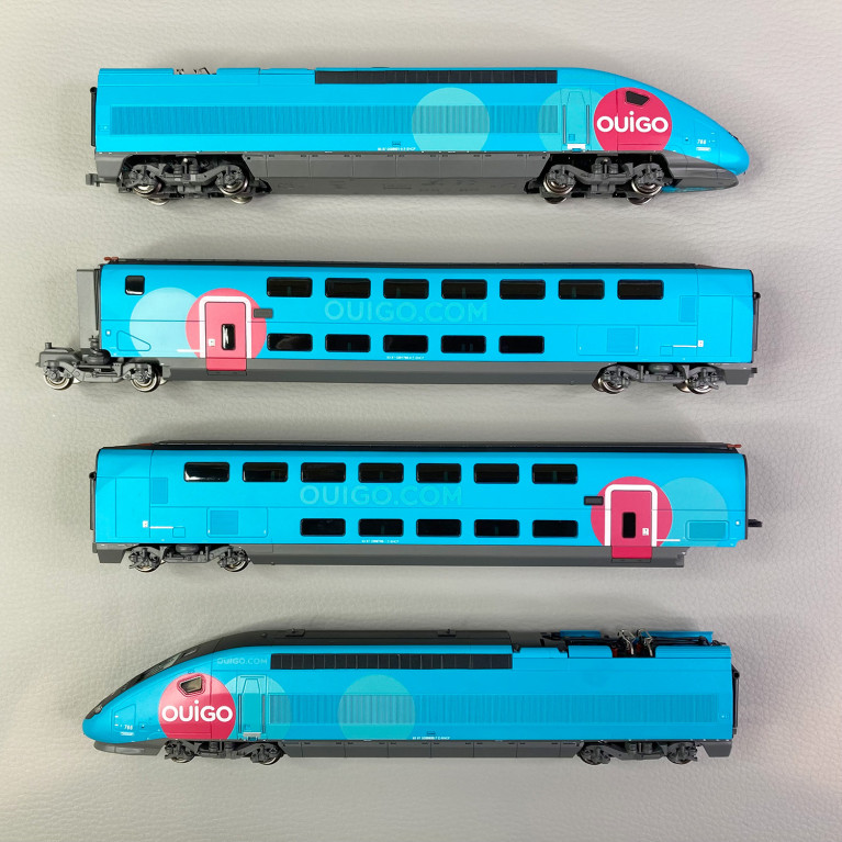 TGV Duplex "Ouigo" rame 766, 4 éléments, Sncf, Ep VI - JOUEF HJ2413 - HO 1/87