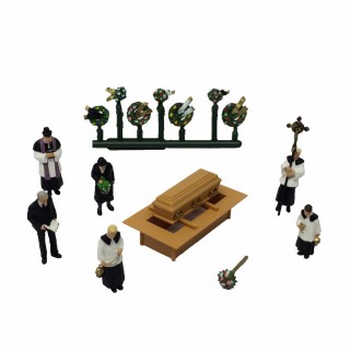 Set figurine pour enterrement cimetière-HO-1/87-PREISER 10520