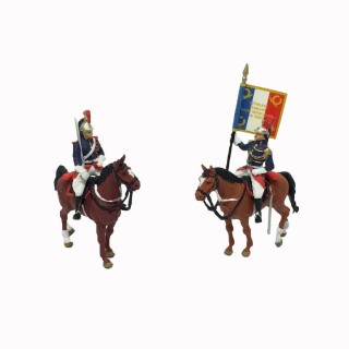 2 cavaliers de la garde républicaine-HO-1/87-PREISER 10460