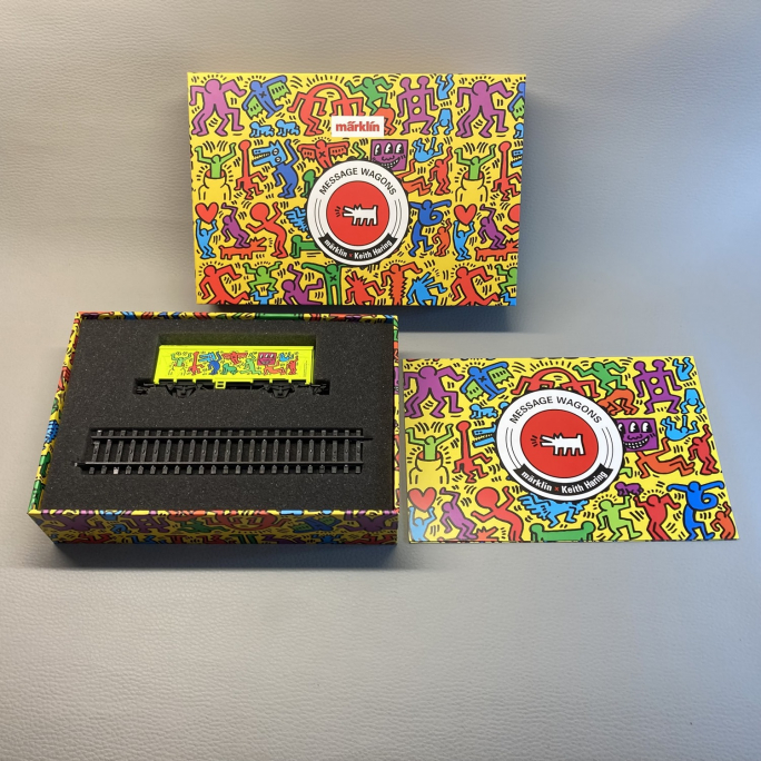 Wagon "Message wagon", artiste Keith Haring - MARKLIN 48083 - HO 1/87 - DEP258-037